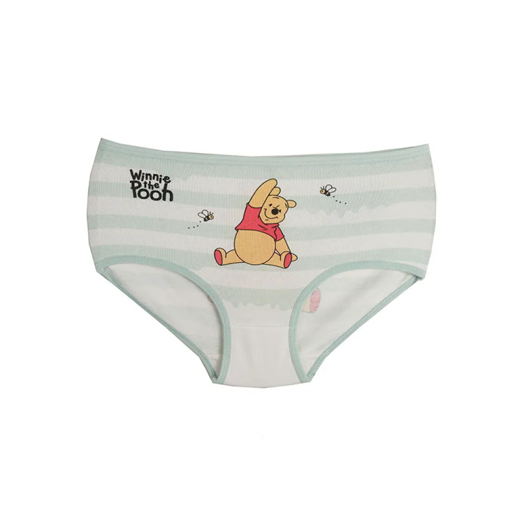 شورت دخترانه اسلیپ چاپی طرح راه راه و پو POOH سایز فری