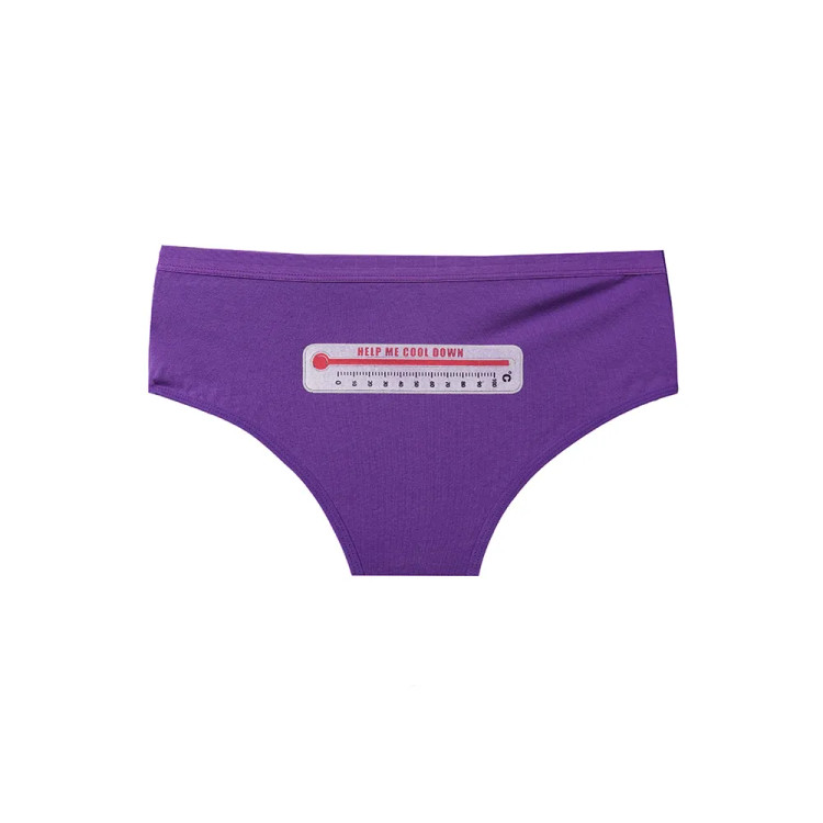 شورت زنانه اسلیپ پشت چاپ طرح دماسنجی نخ و پنبه سایز فری