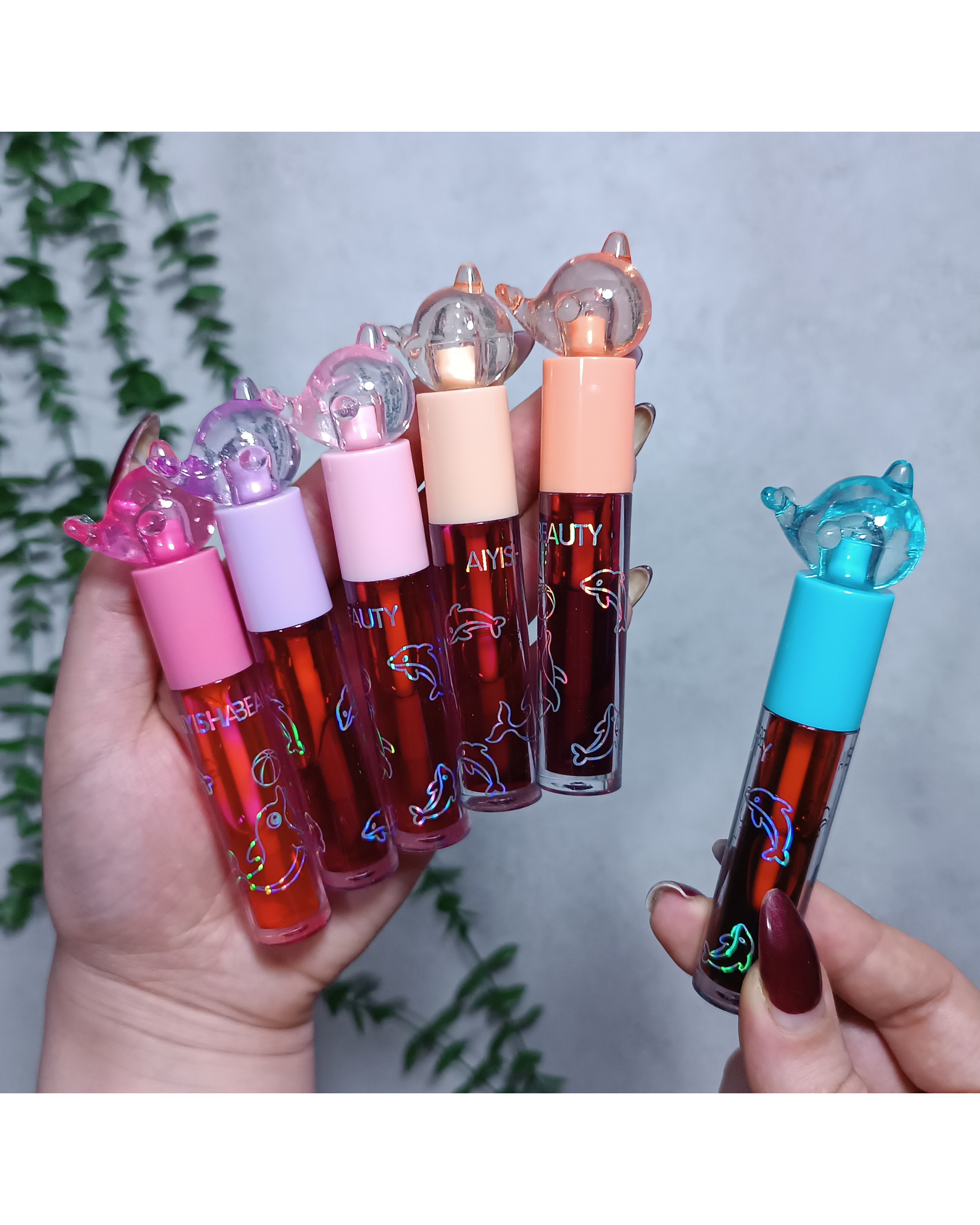 تینت لب AIYISHABEAUTY مدل کوسه خوش رنگ و فانتزی