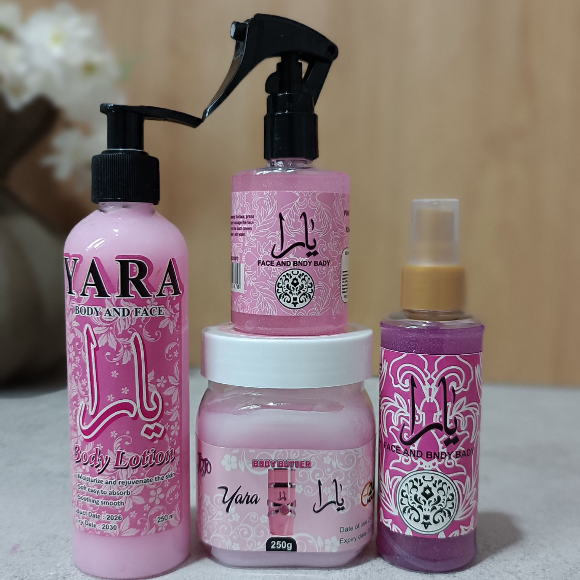 پک ۴ عددی یارا | ست بادی اسپلش و مراقبت بدن با رایحه یارا