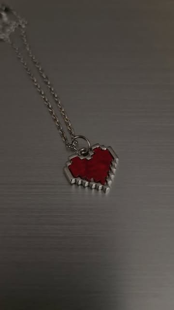 گردنبند قلب پیکسلی❤️