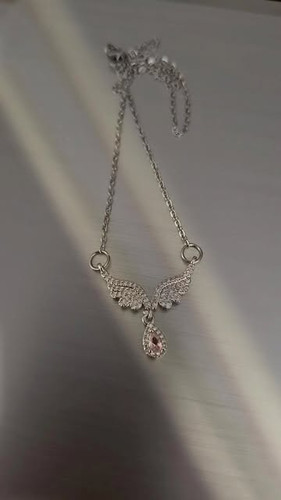 گردنبند بال فرشته نگین دار✨️🪽