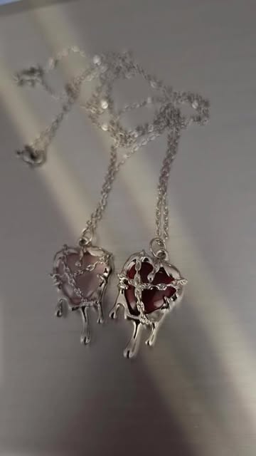 گردنبند قلب آب شده زنجیری ❤️⛓️