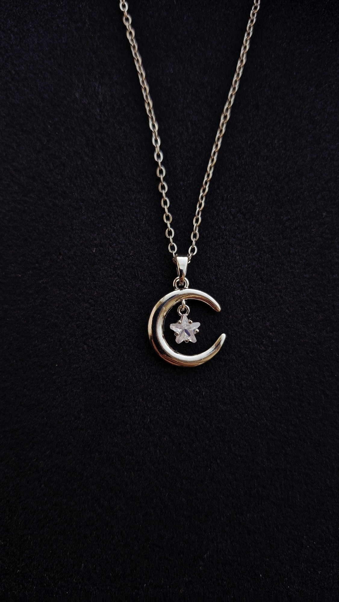 گردنبند ماه با آویز ستاره ⭐️🌙