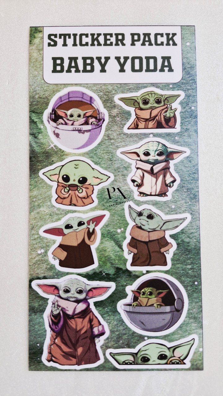 پک استیکر بیبی یودا 👽💚