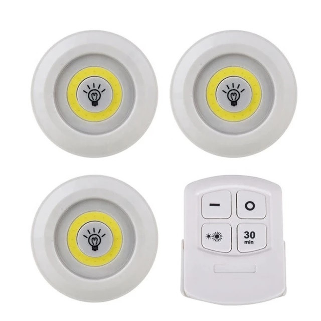 چراغ زیر کابینتی ریموت دار مهتابی  3 عددی