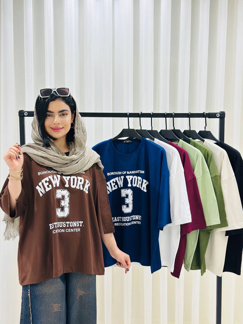 تیشرت باکسی ۳ جنس سوپر پنبه فری سایز