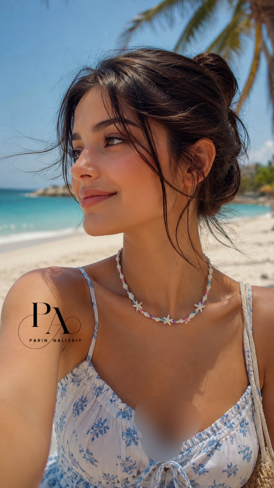 گردنبند صدفی تابستونی ✨️🐚🩷💙