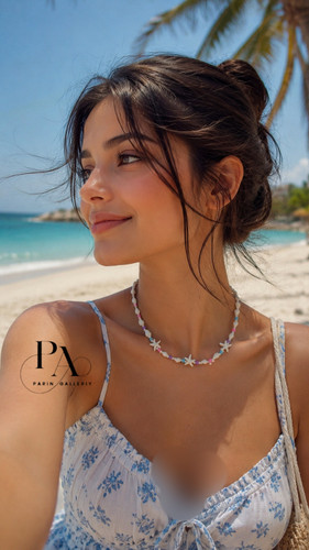 گردنبند صدفی تابستونی ✨️🐚🩷💙