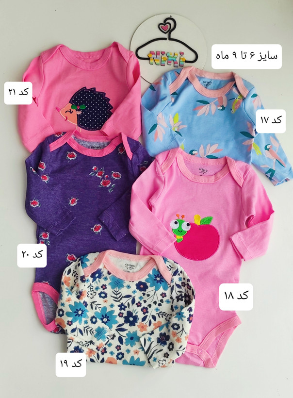 بادی آستین بلند دخترانه وارداتی کارترز کد ۴۱۵