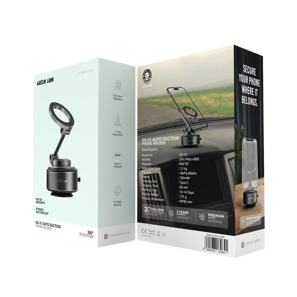 نمای اصلی محصول و طراحی کلی هولدر مگسیف، وکیومی گرین لاین مدل GX-31 AUTO SUCTION | گجت و لوازم الکترونیکی | خرید آنلاین