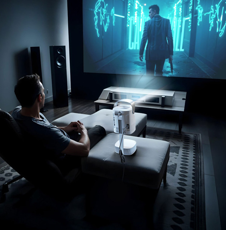 نمای پشت و بخشهای قابل مشاهده محصول پروژکتور4k گرین لاین مدل پلوتو(pluto) | گجت و لوازم الکترونیکی | خرید آنلاین