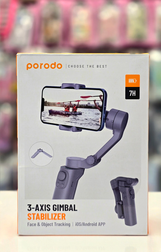 نمای بستهبندی و ارائه محصول گیمبال و استبلایزر پرودو PORODO 3-AXIS GIMBAL STABILIZER P5 PD-3AXGMP5 | گجت و لوازم الکترونیکی | خرید آنلاین
