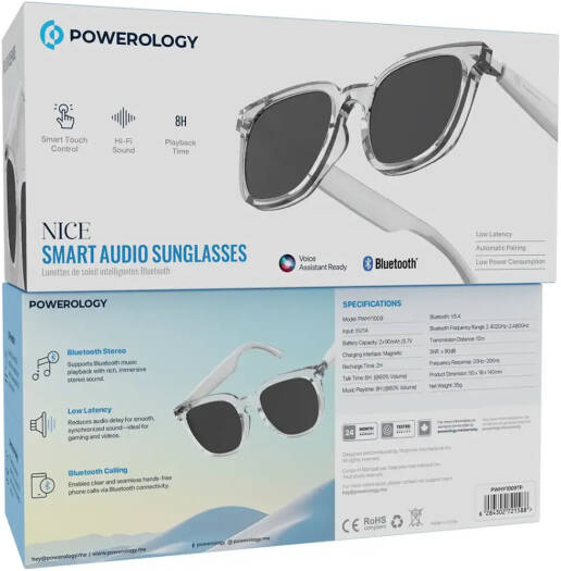 جزئیات طراحی و کیفیت ساخت محصول عینک هوشمند پاورولوژی Powerology Nice Smart Audio Sunglasses | گجت و لوازم الکترونیکی | خرید آنلاین