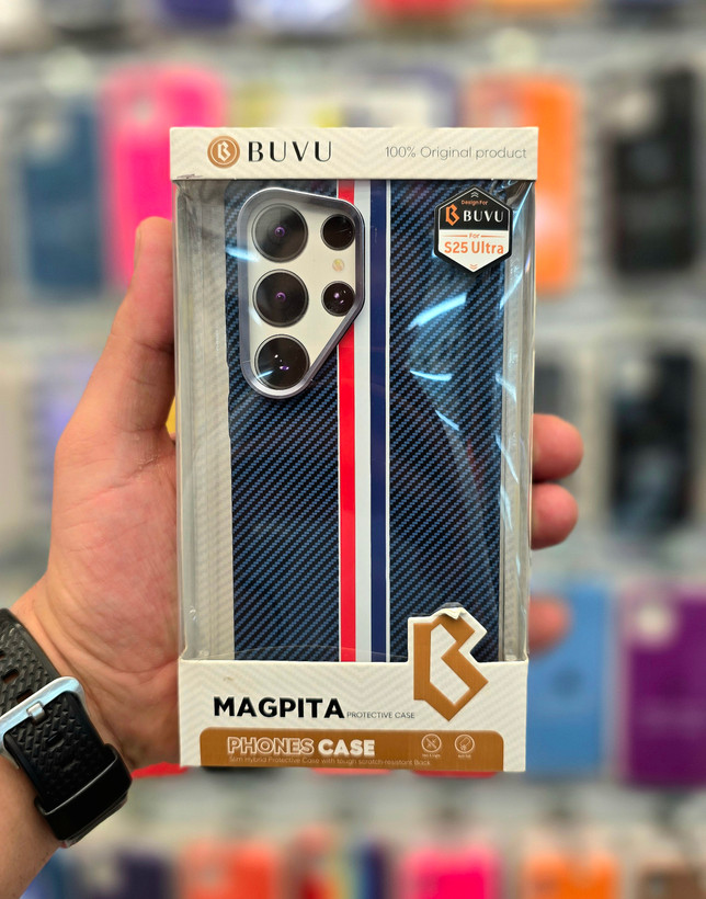 جزئیات طراحی و کیفیت ساخت محصول کاور اورجینال بووو (Buvu) مگ سیف دار طرح مگپیتا (Magpita) s25 ultra | لوازم جانبی موبایل | خرید آنلاین