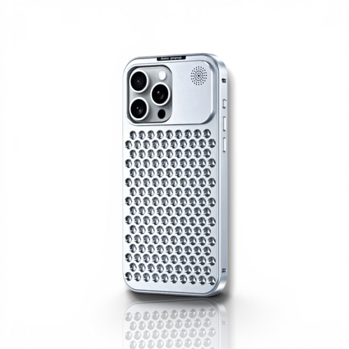 نمای پشت و بخشهای قابل مشاهده محصول کاور فلزی گوشی موبایل آیفون IPHONE 1 Promax iPhone 16 Promax Metal Case | لوازم جانبی موبایل | خرید آنلاین