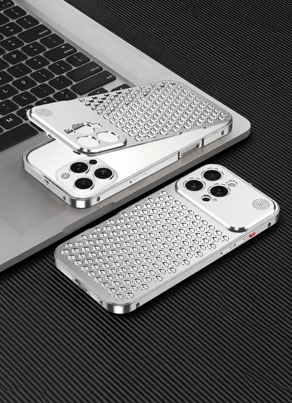 نمای بستهبندی و ارائه محصول کاور فلزی گوشی موبایل آیفون IPHONE 1 Promax iPhone 16 Promax Metal Case | لوازم جانبی موبایل | خرید آنلاین