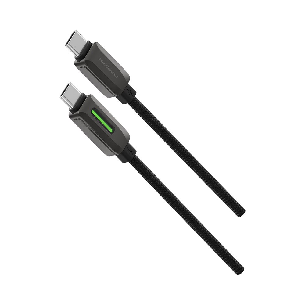 نمای جانبی و ابعاد ظاهری محصول کابل بافتهشده USB-C به USB-C توان ۶۰ وات مدل: | کابل و مبدل | خرید آنلاین