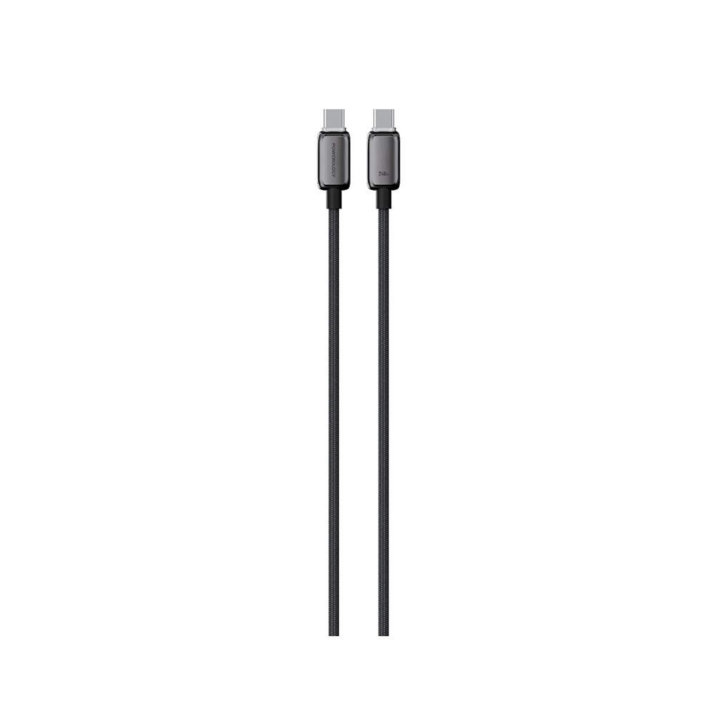 نمای پشت و بخشهای قابل مشاهده محصول کابل USB-C سری Zinco با توان ۲۴۰ وات مدل: PWDC99DGY 7646 | کابل و مبدل | خرید آنلاین