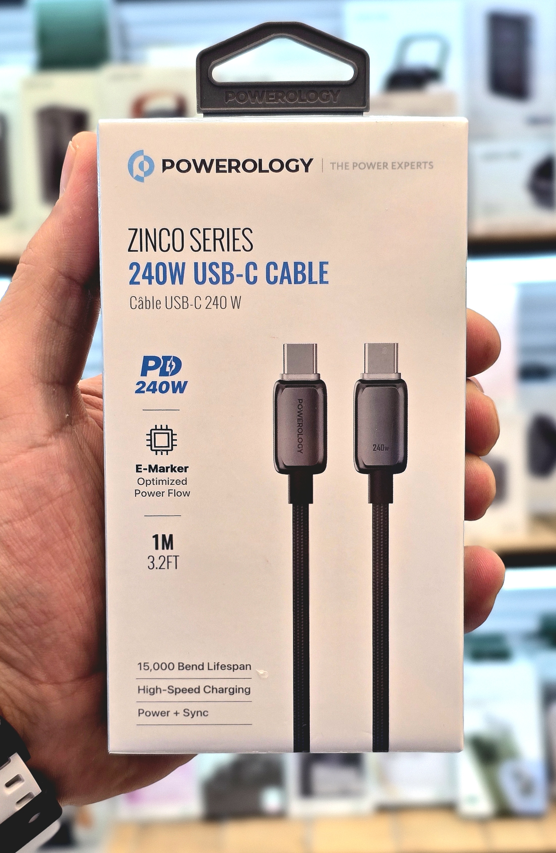 جزئیات طراحی و کیفیت ساخت محصول کابل USB-C سری Zinco با توان ۲۴۰ وات مدل: PWDC99DGY 7646 | کابل و مبدل | خرید آنلاین