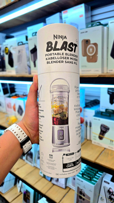 نمای جانبی و ابعاد ظاهری محصول مخلوطکن قابل حمل Ninja Blast | لوازم جانبی موبایل | خرید آنلاین