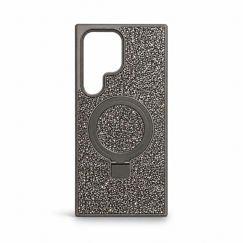 نمای اصلی محصول و طراحی کلی کاور مگسیف نگیندار BUVU مدل Black Diamond Ring برای Samsung Galaxy S24 Ultra | لوازم جانبی موبایل | خرید آنلاین
