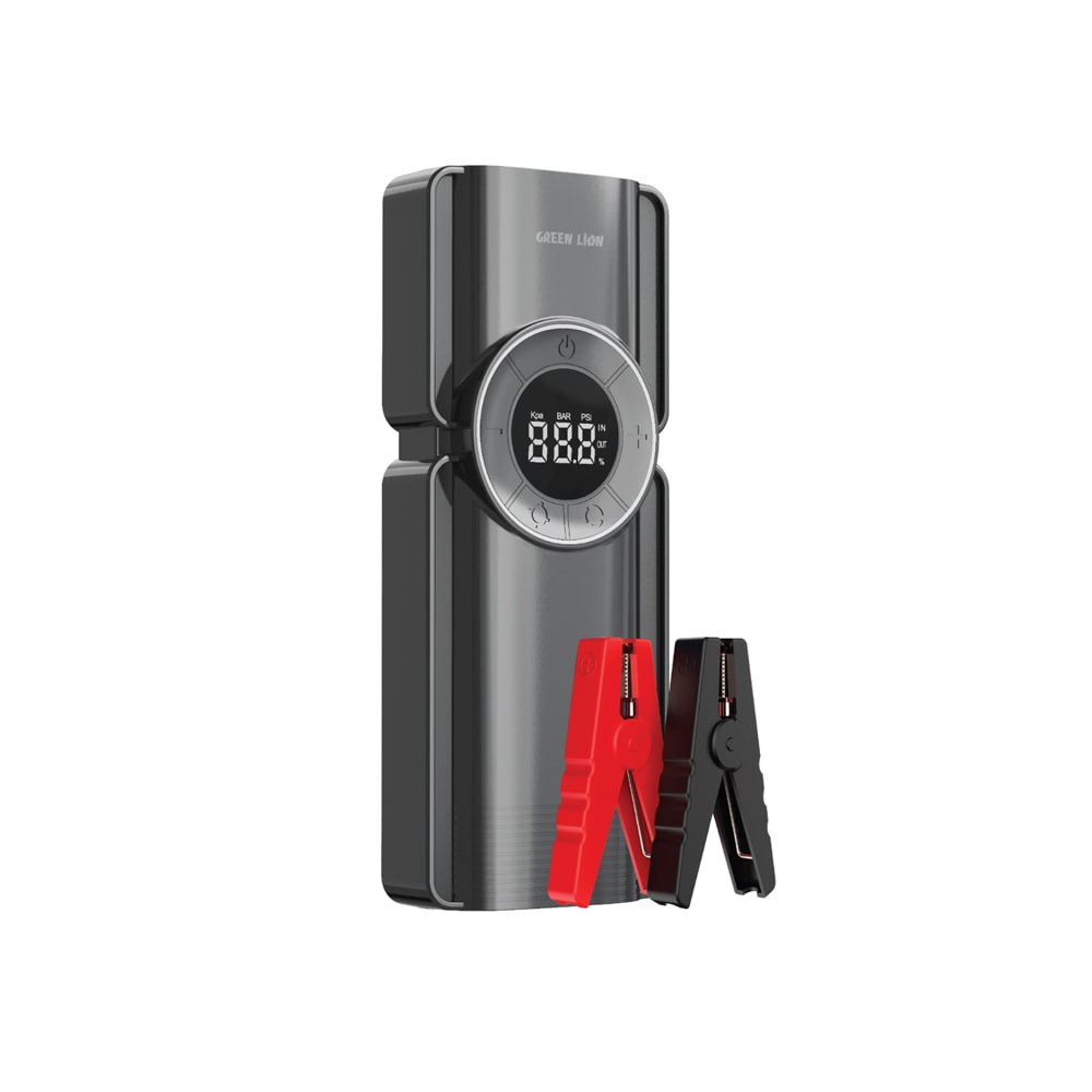 نمای نزدیک از جزئیات و ساختار محصول جامپ استارت قابل حمل گرین لاین Green Lion Portable Jump Starter | لوازم جانبی موبایل | خرید آنلاین