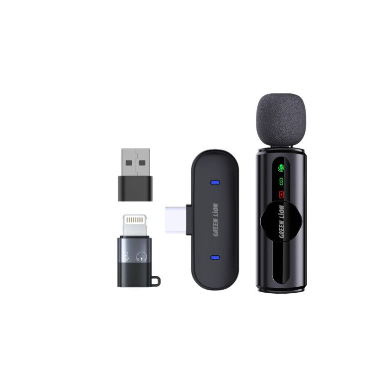 نمای نزدیک از جزئیات و ساختار محصول میکروفون یقه ای بی سیم تک کاربره گرین لاین مدل GM 75X | گجت و لوازم الکترونیکی | خرید آنلاین