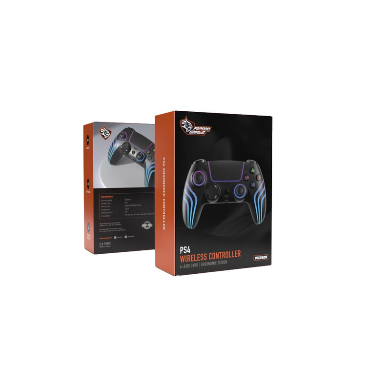 نمای نزدیک از جزئیات و ساختار محصول دسته بازی بیسیم Porodo برای PS4 Porodo Gaming PS4 Wireless Controller مدل PDXG628 | گجت و لوازم الکترونیکی | خرید آنلاین