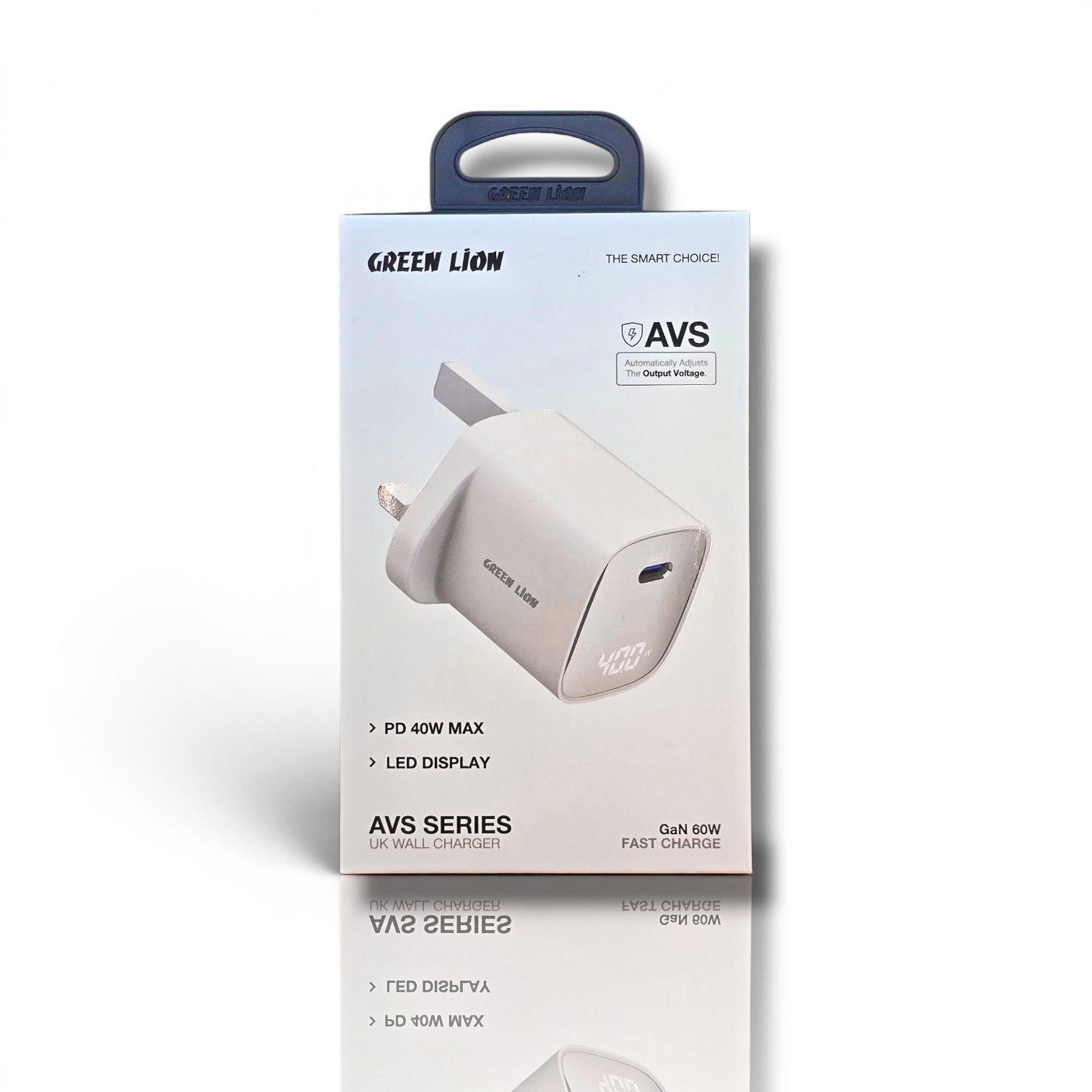 نمای بستهبندی و ارائه محصول شارژر دیواری Green Lion AVS Series GaN 60W | شارژر و لوازم شارژ | خرید آنلاین