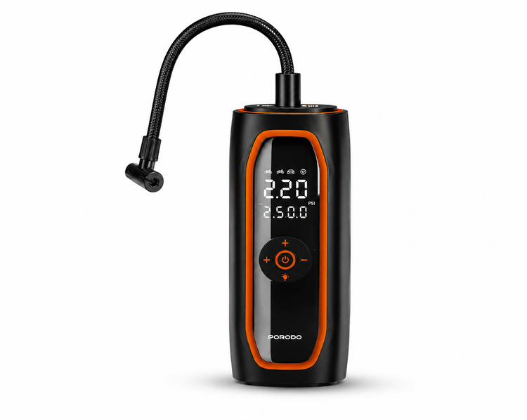 نمای بستهبندی و ارائه محصول پمپ باد شارژی پرودو مدل Voltair 220 PSI | شارژر و لوازم شارژ | خرید آنلاین