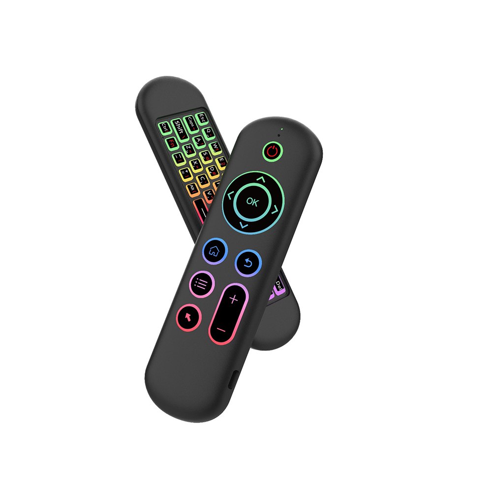 نمای پشت و بخشهای قابل مشاهده محصول مینی ماوس و کیبورد بیسیم پورودو (Porodo Air Mouse Remote Mini Keyboard) | ماوس | خرید آنلاین