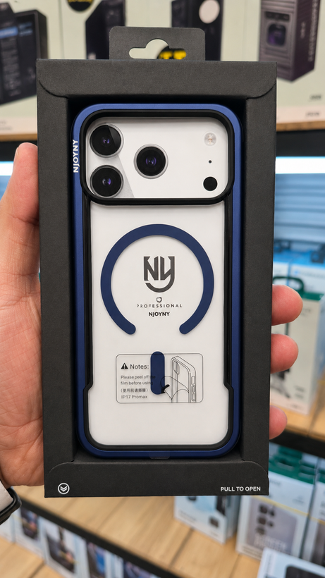 نمای نزدیک از جزئیات و ساختار محصول کاور مگسیف دار آیفون ۱۷ پرو مکس مدل NJOYNY MagSafe case | لوازم جانبی موبایل | خرید آنلاین