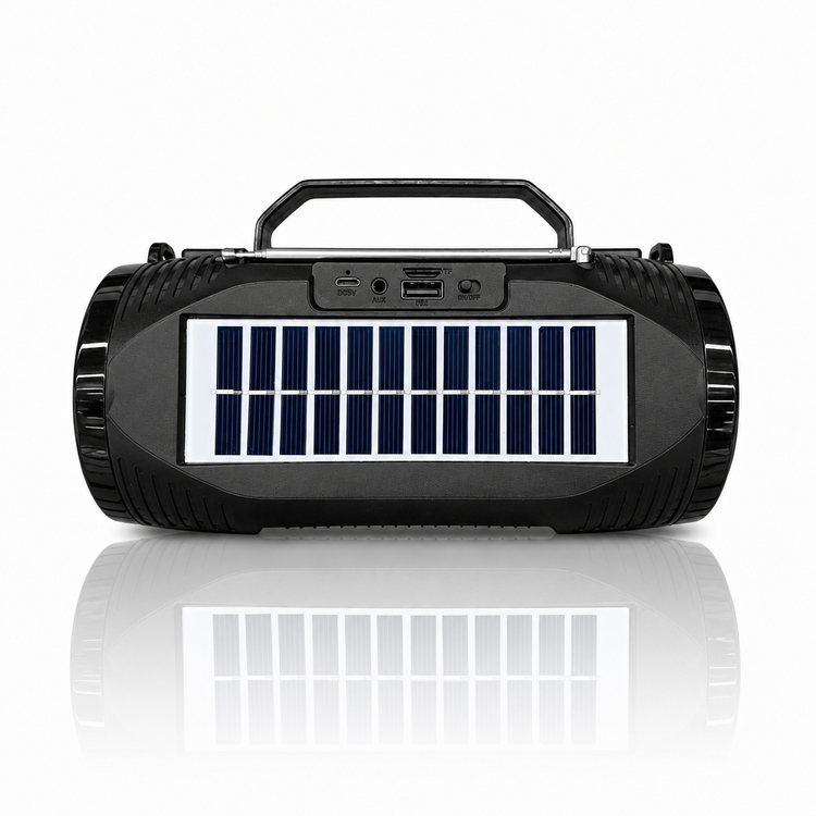 نمای بستهبندی و ارائه محصول اسپیکر بلوتوثی قابل حمل ترانیو مدل Tranyoo T-BS35 Solar | اسپیکر | خرید آنلاین