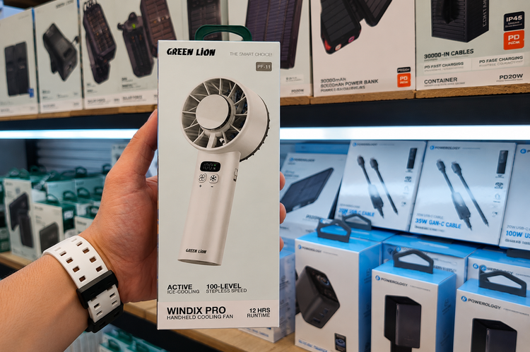 نمای اصلی محصول و طراحی کلی پنکه دستی خنککننده گرین لاین Green Lion Windix Pro مدل PF-11 | گجت و لوازم الکترونیکی | خرید آنلاین
