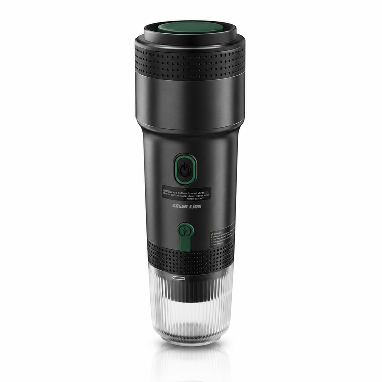نمای نزدیک از جزئیات و ساختار محصول اسپرسوساز مسافرتی گرین لاین مدل Coffee Maker Pro | گجت و لوازم الکترونیکی | خرید آنلاین