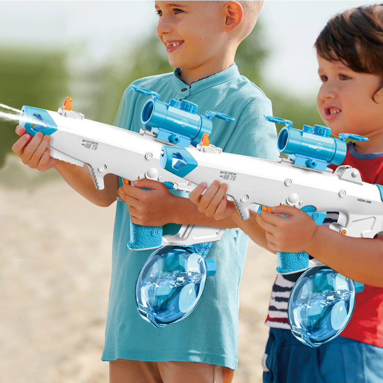 نمای جانبی و ابعاد ظاهری محصول تفنگ آبپاش شارژی گرین لاین مدل GN75 Electric Water Gun | شارژر و لوازم شارژ | خرید آنلاین