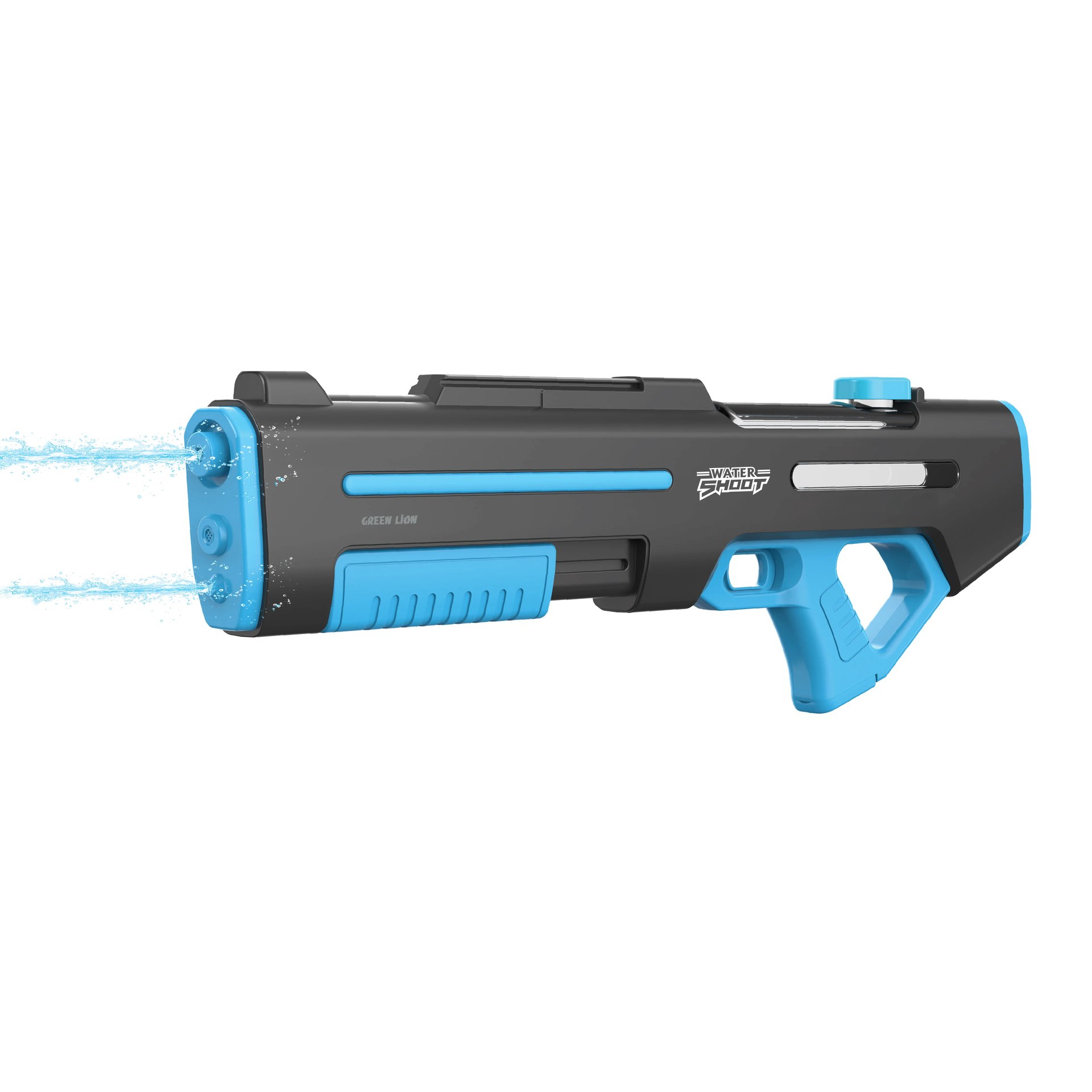 نمای بستهبندی و ارائه محصول تفنگ آبپاش شارژی دو نازل گرین لاین مدل GN65 | Green Lion GN65 Dual Nozzle Water Gun | شارژر و لوازم شارژ | خرید آنلاین