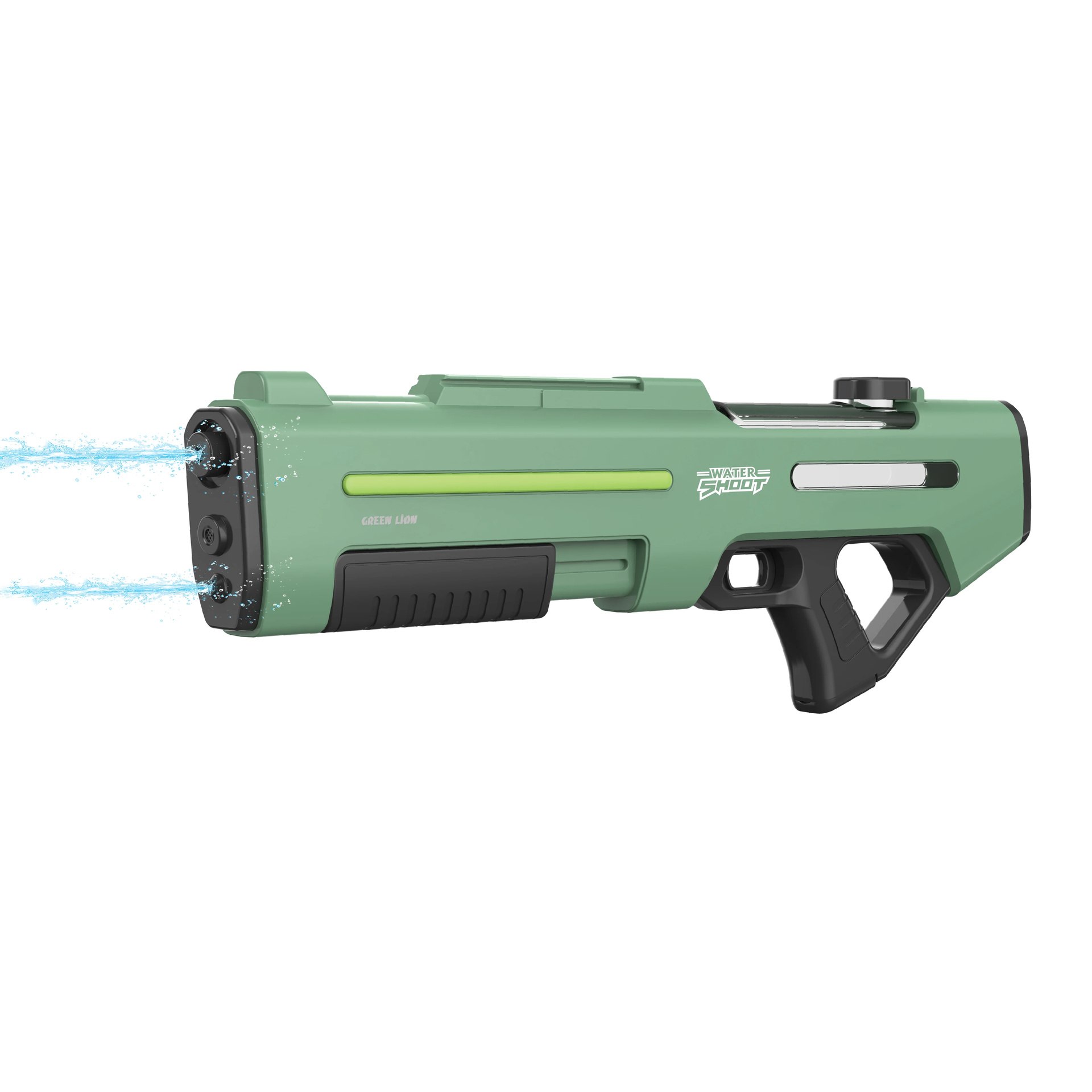 نمای اصلی محصول و طراحی کلی تفنگ آبپاش شارژی دو نازل گرین لاین مدل GN65 | Green Lion GN65 Dual Nozzle Water Gun | شارژر و لوازم شارژ | خرید آنلاین