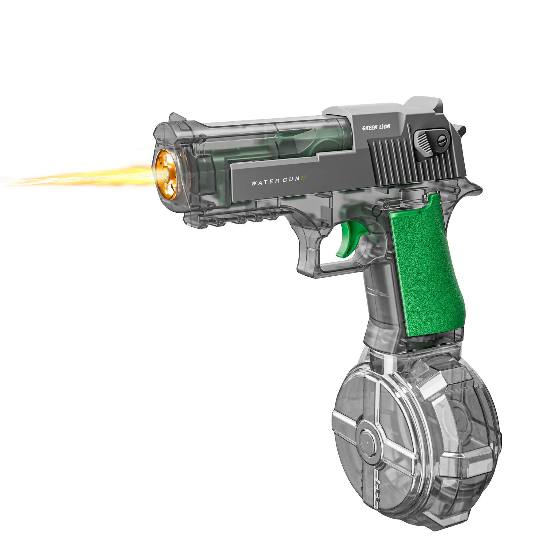 جزئیات طراحی و کیفیت ساخت محصول تفنگ آب‌پاش شارژی گرین لاین مدل Green Lion GN85 Electric Water Gun | شارژر و لوازم شارژ | خرید آنلاین