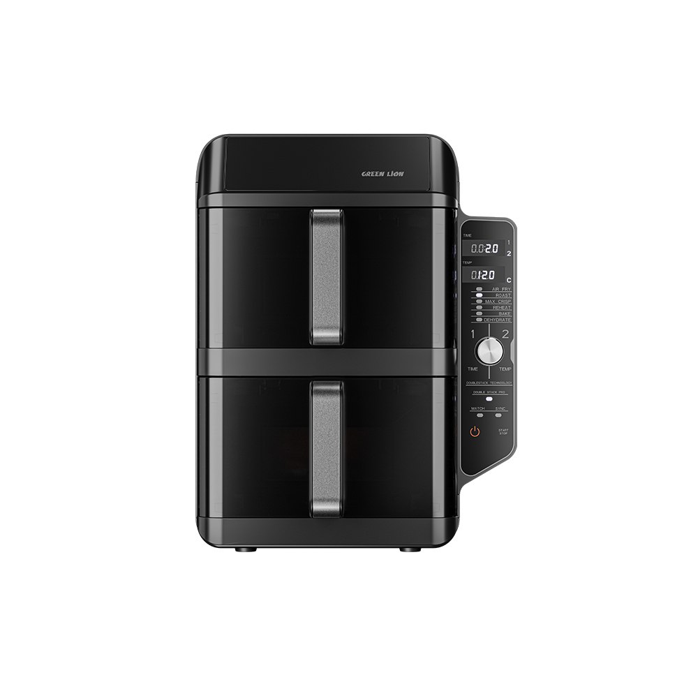 جزئیات طراحی و کیفیت ساخت محصول سرخکن بدون روغن دیجیتال گرین لاین Double-Decker Pro دو طبقه 11.2 لیتری 2400 وات مدل GNDBLDKRPRBK | گجت و لوازم الکترونیکی | خرید آنلاین