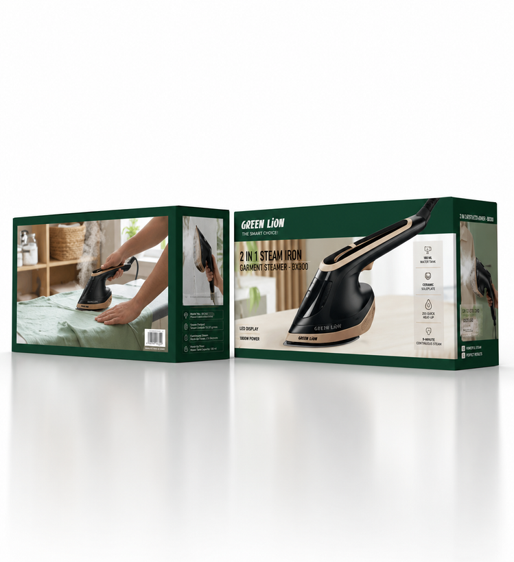 جزئیات طراحی و کیفیت ساخت محصول اتو بخار گرین لاین مدل BX300 GNBX300GSBK | گجت و لوازم الکترونیکی | خرید آنلاین