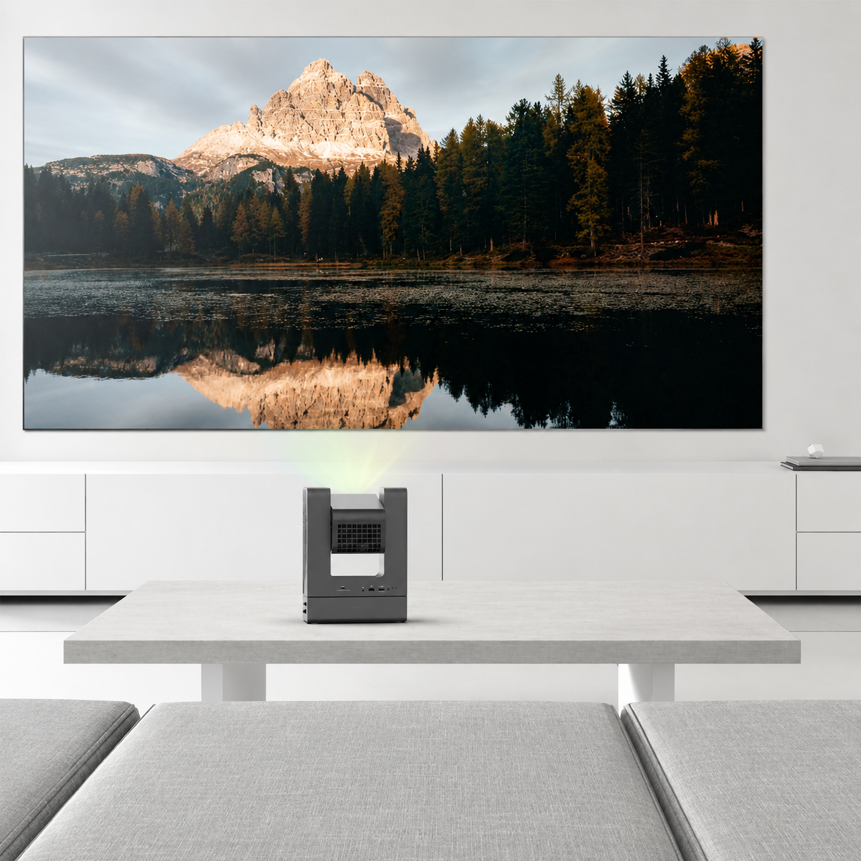 نمای بستهبندی و ارائه محصول ویدئو پروژکتور هوشمند پاورولوژی مدل PYM220CGY قابل حمل ۴K | لوازم جانبی موبایل | خرید آنلاین
