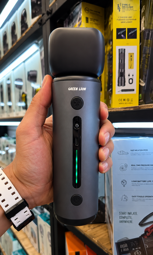 نمای پشت و بخشهای قابل مشاهده محصول جارو شارژی و دمنده گرین لاین VAC MAX مدل GB-326X توان 150 وات | شارژر و لوازم شارژ | خرید آنلاین