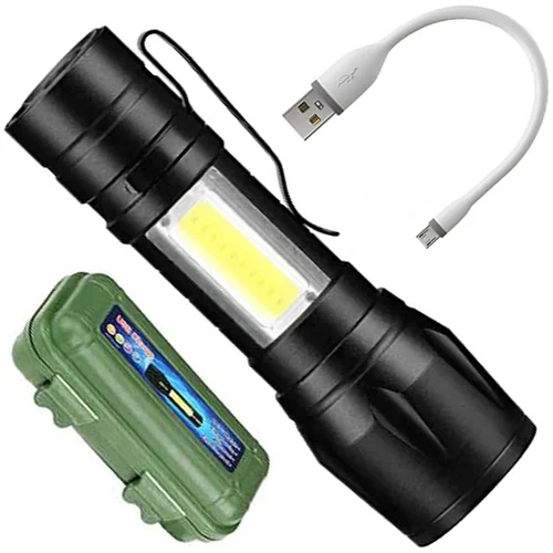 نمای اصلی چراغ قوه دستی آر ال مدل RL-535 با نور LED و سه حالت نور
