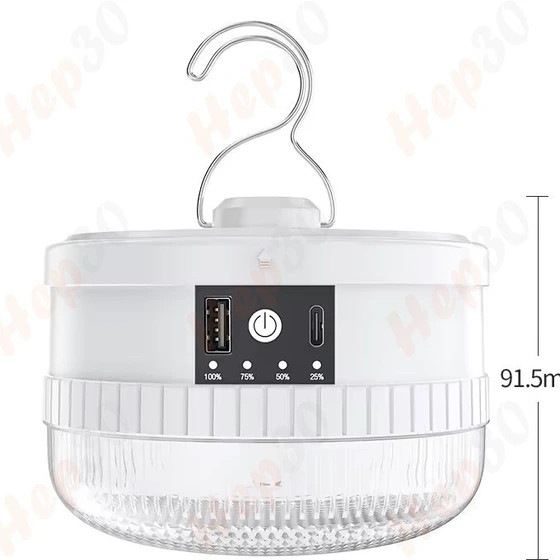 نمای اصلی لامپ آویزدار شارژی DP 7823 80W | لامپ شارژی