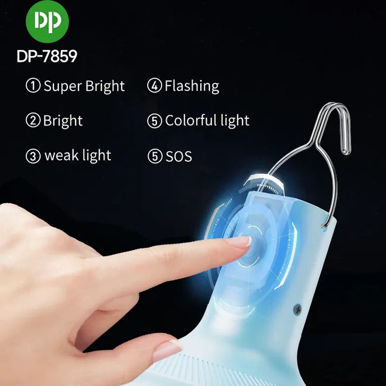 جزئیات طراحی و ساخت لامپ شارژی دی پی مدل DP-7859 ظرفیت ۳۸ وات با نور مهتابی