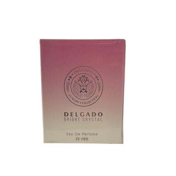 مشخصات ظاهری و نوع کالا در نمای اصلی عطر جیبی زنانه دلگادو مدل BRIGHT CRYSTAL حجم 25 میلیلیتر