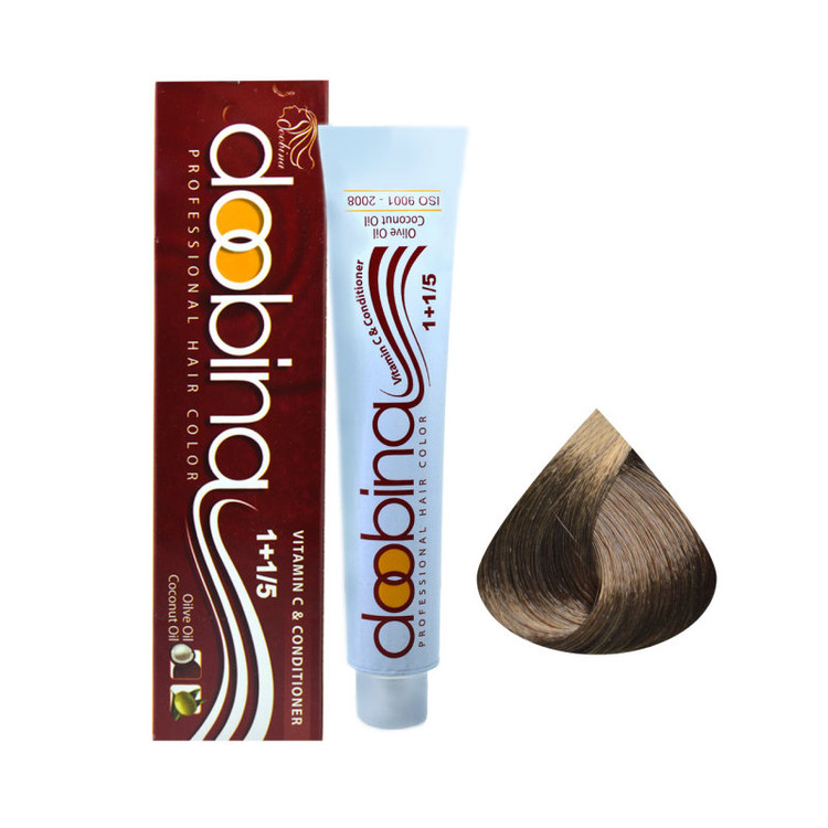 جزئیات طراحی و ویژگیهای قابل مشاهده رنگ موی دوبینا شماره 7.51 حجم 100 میلیلیتر رنگ بژ شنی متوسط