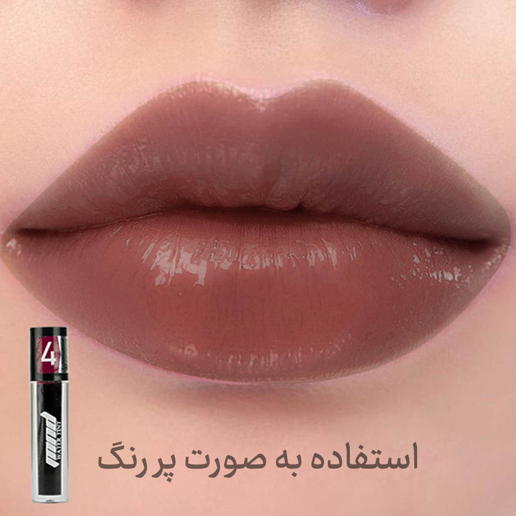 نمای نزدیک برای بررسی مدل و فرم محصول تینت لب ام ان دی شماره 4 (8میلیلیتر)